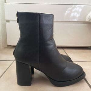 Platform Black Heel Boot